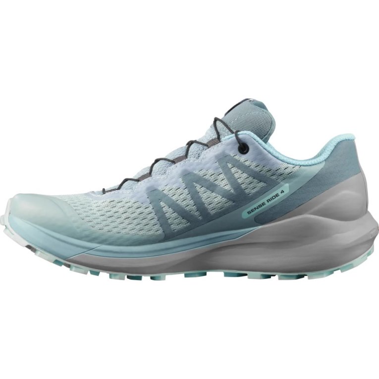 Light Blue Salomon Sense Ride 4 GTX Invisible Fit Women's Trail Running Shoes | PH 07215M